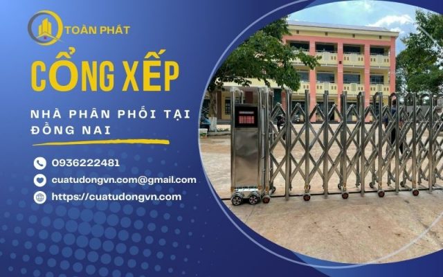 Cổng xếp inox tại Biên Hoà, Đồng Nai