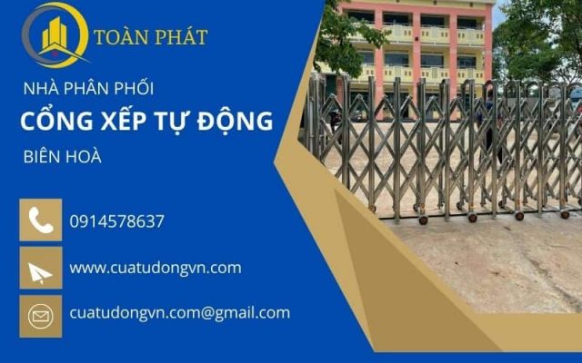 cổng xếp inox tại Biên Hoà