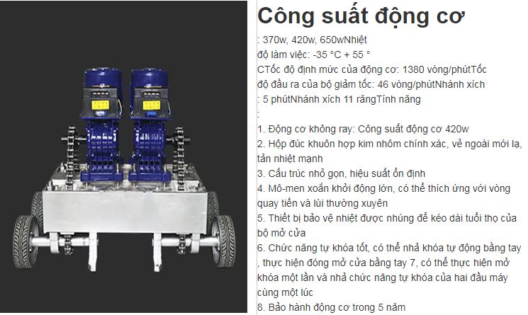 Motor cổng xếp