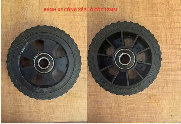 Bánh xe cổng xếp điện 3 Bánh xe cổng xếp điện lỗ cốt 12mm