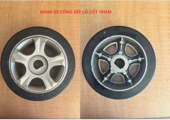 Bánh xe cổng xếp điện 4 Bánh xe cổng xếp lỗ cốt hình chữ D 18mm