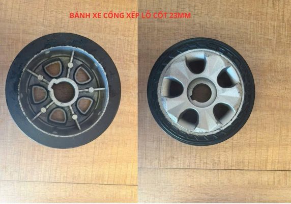 Bánh xe cổng xếp điện 6 Bánh xe cổng xếp lỗ khuyêt 23mm